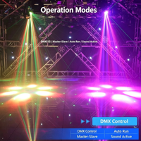 6x15W RGBW Moving Head LED Beam Wash Beleuchtung DMX512 Selbstfahrend Sprachgesteuert Freizeitpark KTV Blitz Dimmbar 6500K Bühnenbeleuchtung