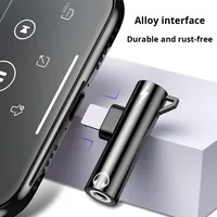 Kompatibel untuk Apple 2-in-1 adaptor Audio 3.5mm Headphone mendengarkan kabel kontrol untuk iPhone adaptor kondisi baru DC