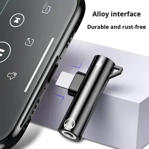 Compatible pour <span class=keywords><strong>Apple</strong></span> 2-en-1 <span class=keywords><strong>Adaptateur</strong></span> Audio 3.5mm Écouteur Contrôle Filaire pour iPhone <span class=keywords><strong>Adaptateur</strong></span> Nouvel État DC - Product Image 4