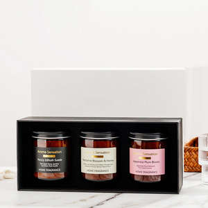 Paquete de 3 200G fragancia personalizada para el hogar regalo de boda frascos de vidrio contenedor <span class=keywords><strong>cera</strong></span> de soja velas perfumadas sin humo - Product Image 1