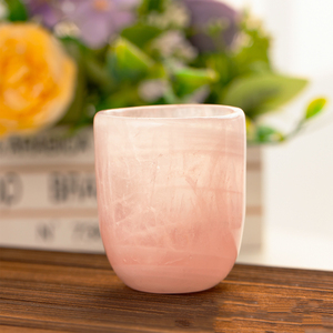 Taza de Cristal de Piedra Natural Tallada a Mano, Artesanía de Cristal, Cuarzo Rosa, Cuarzo Transparente, <span class=keywords><strong>Obsidiana</strong></span>, Taza de Té para Regalo - Product Image 2