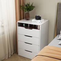 Coiffeuse moderne en bois gain de place avec miroir LED, tiroirs et tabouret intégré pour chambre et petits espaces