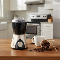 Moulin à café électrique multifonction automatique en plastique, mini, avec système de séchage chauffant, lame en acier inoxydable, capacité de 50 g