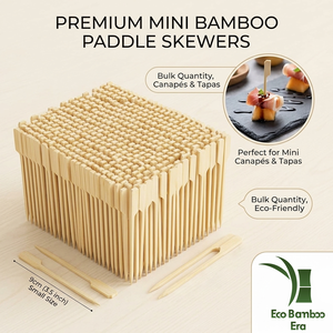 Palillos de Bambú de 9 cm, Palillos Ecológicos para Aperitivos, <span class=keywords><strong>Tapas</strong></span>, Comida para Compartir, Catering para Fiestas - Product Image 1