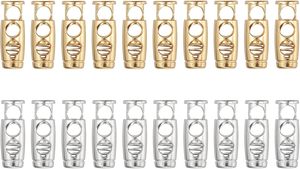PCS Metal Cord Locks For Drawstrings <b>Spring</b> Cord Lock <b>Toggles</b> Stopper Clamp Holes Adjustable Slider End Fastener - Product Image 1