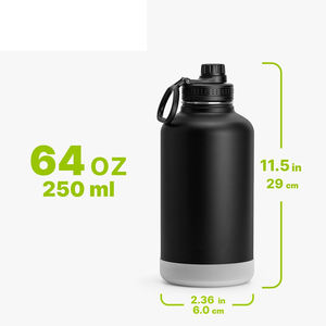 Botella de Agua Deportiva Aislada de Acero Inoxidable con Logotipo Personalizado, Clásica, de 24 oz, 32 oz, 40 oz, 64 oz, con Tapa con Cierre - Product Image 3