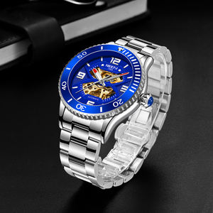 NIBOSI 2399 automatique montres à main mécaniques pour hommes creux Tourbillon en acier inoxydable cadran en verre pointeur résistant à l'eau - Product Image 3