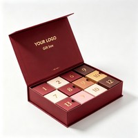 Calendrier de l'Avent de Luxe Personnalisé 12 Jours, Boîte Tiroir en Carton Kraft Crown Win, Étui Festif pour les Fêtes