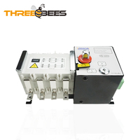 Interrupteur de transfert automatique double alimentation OEM 4P 3P 160A 3 phases, type isolation, disjoncteur de circuit de qualité PC 380V ATS 100A 80A 60A