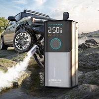 High Flow Dual Cylinder 12V Plastic Tire Inflator 150PSI 260W Heavy Duty Air Pump Auto Stop Digital Display SUV/4x4 Truck