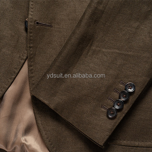 Nuovo arrivo abito da <span class=keywords><strong>uomo</strong></span> in <span class=keywords><strong>lino</strong></span> per la primavera estate Slim-Fit abbigliamento Casual da lavoro traspirante con chiusura a cerniera dei pantaloni a mosca - Product Image 3