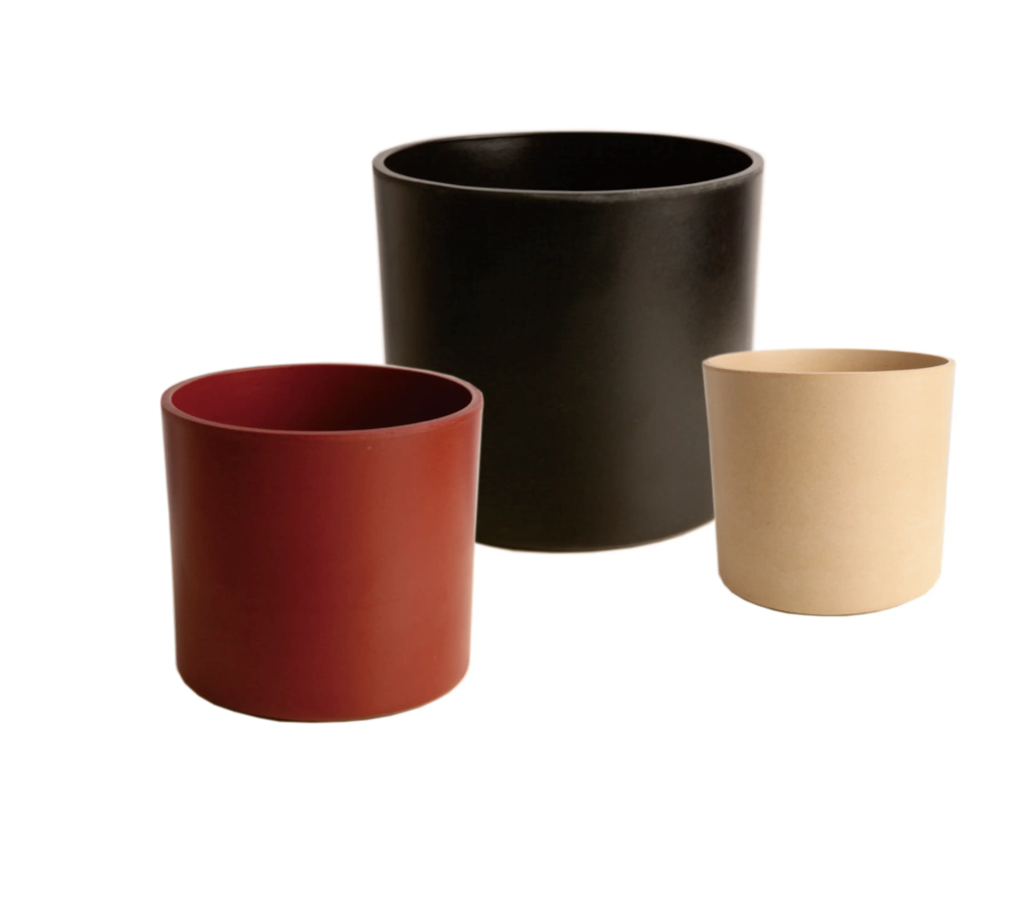 Eco-friendly Natural Bamboo Fiber Flower Pot Classic Design Indoor and Outdoor
