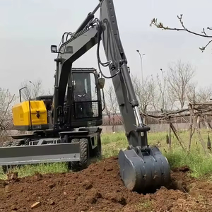 Excavadora de Ruedas PW75 de 6.6 Toneladas, Excavadora Hidráulica con Motor Yangdong de 60kW, 1 Año de Garantía, Cucharón de 0.36m, Alto Momento de Carga - Product Image 2