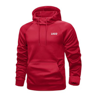 Hoodie Pria Musim Dingin Bahan Polyester Katun Custom Digital Printing Fleece Kerah Tinggi Sweatshirt Bernapas Bordir