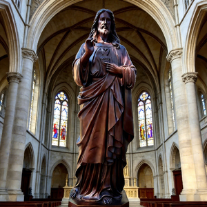 Escultura de Bronce de Tamaño Real de la Catedral de Saint-<span class=keywords><strong>Chapelle</strong></span>, Arte Abstracto Hermoso y Famoso, Decoración Moderna para Exteriores de Parques - Product Image 1