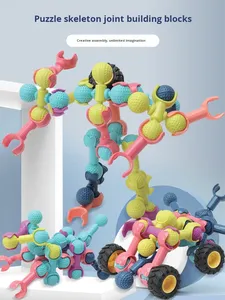 Blocs de construction éducatifs en plastique ABS pour enfants, 40 pièces, articulations squelettiques, jouets de bureau pour la maternelle, unisexe, âges 3-6 ans - Product Image 5