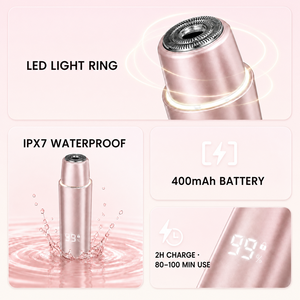 Épilateur facial pour femmes, rasoir électrique indolore pour le visage, mini-épilateur pour le dessus des lèvres et le <span class=keywords><strong>menton</strong></span>, portable et idéal pour les voyages - Product Image 3