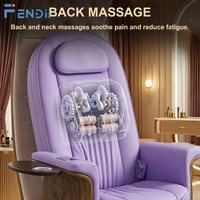 Fauteuil de pédicure ergonomique moderne en cuir résistant à l'acétone, avec fonctions complètes, massage tactile humain, spa pour les pieds et plateaux de manucure