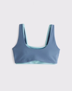 Lightweight Slim-fitting Sports Bra Sustainable Eco-Friendly Soft Fabrics Double <b>Layered</b> Patchwork Running Yoga Wear <b>Tops</b> - Product Image 6