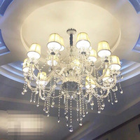 Lustre en cristal K9 européen de luxe pour villa, salon, chambre, hall d'hôtel, salle de mariage