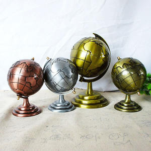 Nordique décoration de la maison métal Globe modèle salon décor bureau ornements monde modèle Sculpture et Figurines intérieur Miniature - Product Image 1