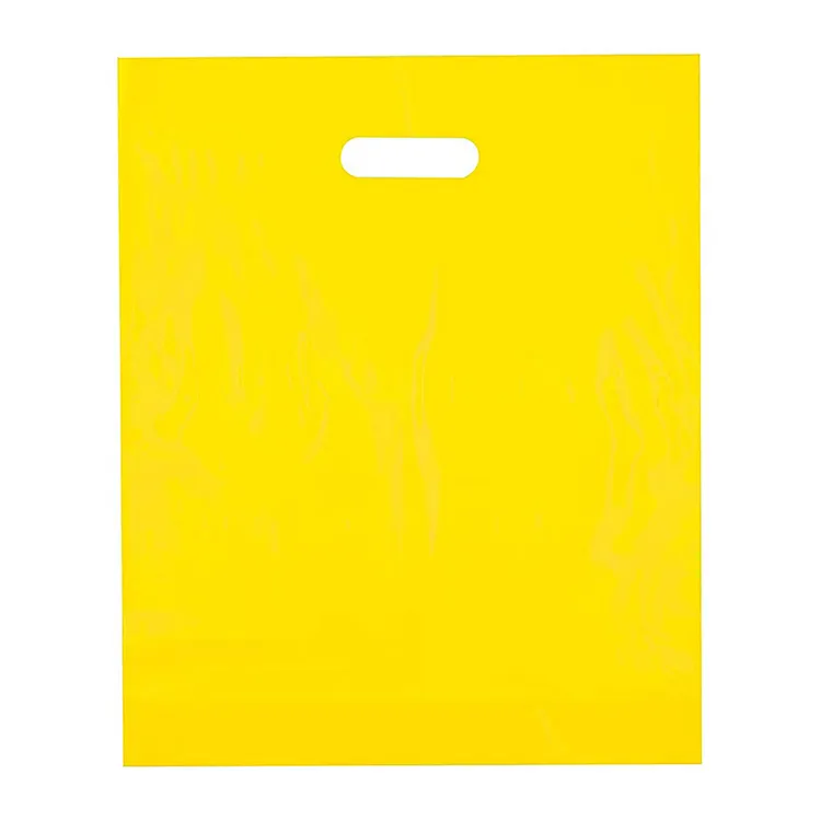 Benutzer definierte Boutique-Einzelhandel verpackung Rosa wieder verwendbare Trage tasche Gestanzter Griff Kunststoff-Einkaufstaschen mit Logos