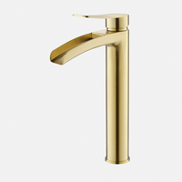 Robinet de lavabo mural en laiton standard australien, finition chromée, certification CPUC CE, garantie de 5 ans, design moderne pour