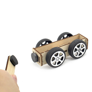Kit de coche magnético de madera, juguete científico para niños, modelo educativo para construir, de 7 a 9 años - Product Image 3