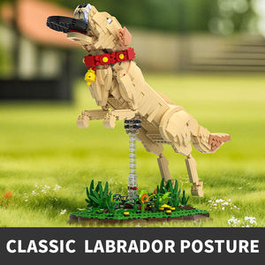Xbert 66060 <span class=keywords><strong>Labrador</strong></span> Retriever Huisdier Hond Educatieve Bouwstenen Kits Speelgoed Diy Assemblage Geschenk 3d Puzzel Model Kind Volwassen - Product Image 2