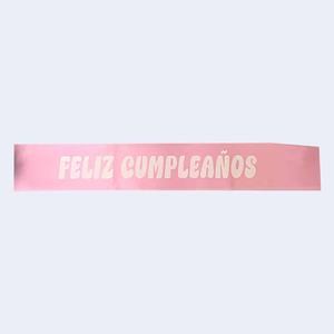 Pancarta Rosa de Feliz Cumpleaños con Letras Blancas, Decoración Rectangular Festiva de Papel para Fiestas, Celebración de Cumpleaños - Product Image 3
