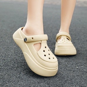 Chaussures Muller tendance pour femmes avec talon haut, sabots DIY pour femmes, sandales en peluche pour l'extérieur et la salle de bain, chaussures d'infirmière - Product Image 3