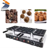 Oven Pembuat Waffle Bentuk Kenari 20 Lubang Anti Lengket dengan Pengatur Suhu