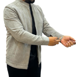 Chaqueta de bombardero ligera de manga larga para hombre con estampado de logotipo personalizado, nuevo diseño, cierre de cremallera, ropa de invierno, chaqueta universitaria de otoño - Product Image 3