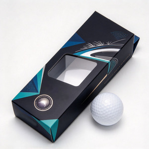 Boîte cadeau personnalisée en papier imprimé pour emballage et présentation de balles de golf - Product Image 4