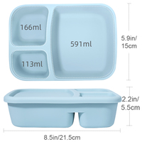 Boîte à bento en silicone anti-fuite écologique de qualité alimentaire 100% pour les tout-petits d'âge préscolaire