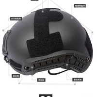 Casque tactique FAST - Matériel en fibre de verre, entraînement en plein air, protection anti-choc
