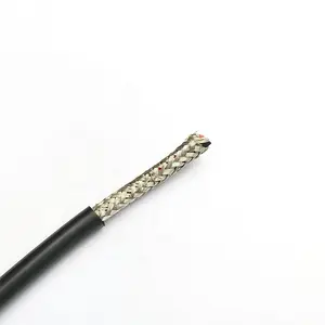 18 awg 4 Core chapados en plata cobre trenzado FEP blindaje de alambre con PVC Insulated chaqueta