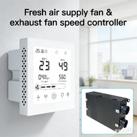 Contrôleur de vitesse de ventilateur d'air frais mural, unité de traitement de l'air, système de ventilation intelligent WIFI Modbus