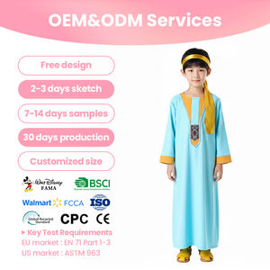 Túnica Árabe Infantil Personalizable con Diadema, Certificada por FAMA de <span class=keywords><strong>Disney</strong></span>, Servicios OEM y ODM para Ramadán y Eid Al Fitr - Product Image 1