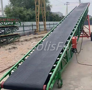 Transportador portátil duradero de acero al carbono de goma móvil de velocidad ajustable, rueda de freno fácil de limpiar, moldeo por inyección conveniente - Product Image 2