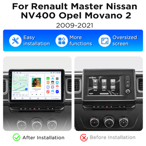 วิทยุติดรถยนต์ Junsun ระบบไร้สาย Carplay Android Auto สำหรับ Renault Master Nissan NV400 Opel Movano ปี 2010-2021 เครื่องเล่น DVD ในรถยนต์ - Product Image 2