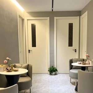 Porte intérieure blanche imperméable, design moderne personnalisé pour hôtel, appartement, villa, salle de bain - Product Image 5