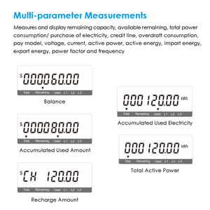 Eastron sdm530y MID B + D chứng nhận 100A kết nối trực tiếp Din Rail gắn ba giai đoạn năng lượng mét với chức năng trả trước - Product Image 5