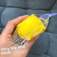 Jouet Squishy Bloc de Fromage Kawaii Prêt à Expédier, Jouet Anti-Stress en TPR en Forme d'Aliment pour Tendances TikTok et Dropshipping