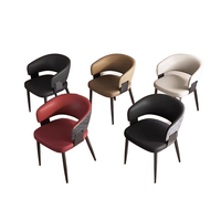 Chaise de salle à manger moderne, durable et confortable pour la maison, hôtel, restaurant, en similicuir avec pieds en métal, chaise maîtresse, mobilier de parc, nouveauté