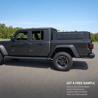 Capot rigide OEM avec panneaux MOLLE, fenêtre latérale, capot de benne pour pick-up, noir mat, faible MOQ, commande d'échantillon