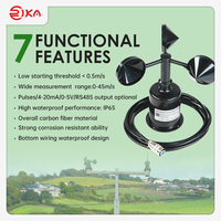 Capteur de vitesse du vent compact RIKA RK100-02, étanche IP65, sortie RS485 pour station météo, surveillance du flux d'air industriel