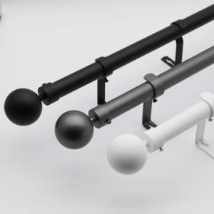 Juego de barra de cortina de venta de fábrica con amarres Barra de cortina de gancho de metal y barra de cortina de retenciones - Product Image 1