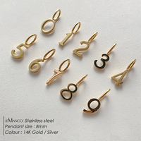 EManco Charm Light Luxury Números 0-9 Joyería Antideslustre Venta al por Mayor Compra a Granel Colgante Kawaii de Acero Inoxidable para Verano