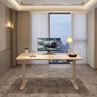 Bureau d'ordinateur intelligent et contemporain, électrique et automatique, pour e-sport, avec pieds relevables à moteur simple ou double, en acier inoxydable, avec rangement pour bureau